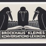 Künstler Ansichtskarte Reklame Werbung Brockhaus Kleines Konversations Lexikon