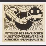 Künstler Ansichtskarte Reklame Werbung Bayrischer Kunstgewerbeverein München