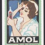 Künstler Ansichtskarte Reklame Werbung Amol geg. Kopfschmerzen Amol Werk