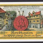 Künstler Ansichtskarte Reklame Werbung Nordhausen Die 1000 jährige Stadt