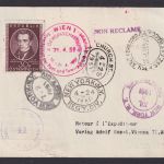 Österreich Flugpost Air Mail Brief gute R Flugkarte Wien via Milano New York USA