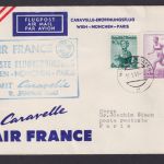 Flugpost Air Mail Brief Österreich Caravelle Eröffnungsflug Wien München Paris