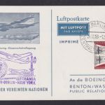 Flugpost Air Mail Berlin Privatganzsache PP 19 Lufthansa Boeing UNO Vereinte