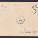 Flugpost Air Mail Helikopter Post MIF Posthorn Hamburg Skälvik Schweden 1954