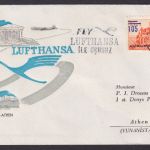 Flugpost Air Mail Brief Lufthansa Türkei Istanbul Athen Griechenland
