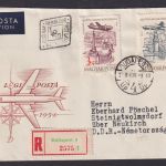 Flugpost R Brief Air Mail Ungarn Erstflug Budapest Steinigtwolmsdorf Sachsen DDR