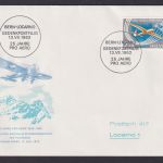 Flugpost Air Brief Mail Schweiz Gedenkpostflug Bern Locarno 13.7.1963