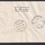 Flugpost Brief Air Mail Israel Tel Aviv Tokio Japan Air Frnace per Einschreiben