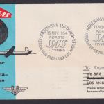 Flugpost Brief Air Mail SAS Erstflug Scandinavia Los Angles USA Kopenhagen
