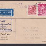Flugpost Brief Air Mail Erstflug Lufthansa Hamburg New York USA Zuleitung