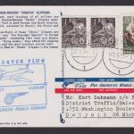 Flugpost Brief Air Mail gute Flugkarte + inter. DDR Frankatur Marxblock 1 Direkt