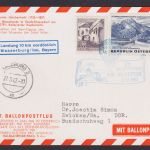 Ballon Flugpost Air Mail sehr attrak. Ballonkarte Österreich 27 Ballonpostflug