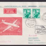 Flugpost Brief Air Mail Österreich AUA Eröffnungsflug Paar Trachten Wien