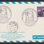Ballonpost Sudeten Flugpost Brief Air Mail Sudetendeutscher Tag Wien auf sehr