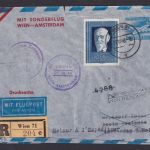 Flugpost Brief Air Mail Österreich Privatganzsache ZuF Sonderflug Wien Amsterdam