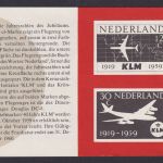 Flugpost Brief Air Mail 40 Jahre KLM 1959 Gedenkmarken der Niederlande