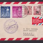 Flugpost Brief KLM Amsterdam Destination Kabul Afganistan selt Zuleitung