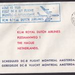Flugpost Brief Air Mail Kanada Erstflug DC 8 Montreal Amsterdam Niederlande