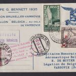 Flugpost Brief Air Mail Ballonpost Coupon Gordon Bennett Flug Brüssel - Warschau