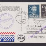 Flugpost Brief Air Mail tolle Flugkarte Convairliner KLM Amsterdam Klagenfurt