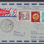Flugpost Brief Air Mail KLM Erstflug Amsterdam Tokio Japan Zuleitung DDR ab
