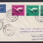 Island Icelandic Airlines Flugpost Brief Air Mail Luxemburg Stavangar Bergen