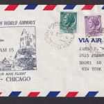 Flugpost Brief Air Mail Pan America Erstflug Rom Italien Chicago USA n. New York