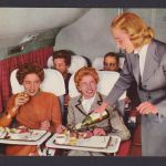 Flugpost Brief Air Mail Swissair Transatlantic DC-6 B selt. Flugkarte Stewardess