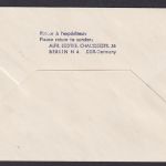Flugpost Brief Air Mail Swissair DDR Zuleitung Schönefeld über Berlin Grünau