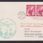 Flugpost Brief Air Mail MEF UNO Erstflug New York London Frankfurt Pan America