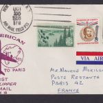 Flugpost Brief Air Mail Pan America Erstflug Jet Clipper New York Paris