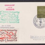 Flugpost Brief Air Mail tolle Sonderkarte 1. Postsegelflug Elchingen Oberndorf