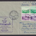 Flugpost Brief Air Mail Türkei Erstflug Lufthansa LH 299 Ankara Hamburg 2.4.1961
