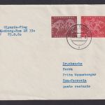 Flugpost Brief Air Mail Lufthansa LH 330 Olympia Flug Hamburg Rom Italien