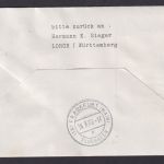 Flugpost Brief Air Mail Erstflug Luthansa LH 421 A New York USA UNO Frankfurt