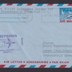 Flugpost Brief Air Mail USA Ganzsache Aerogramm Erstflug Lufthansa Boeing 707