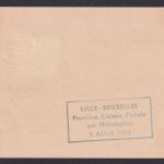Helikopter Flugpost Brief DDR Ganzsache Köpfe Bebel Sabena inter. Zuleitung