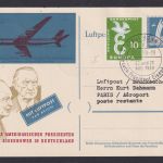 Flugpost Brief Air Mail Berlin Privatganzsache Besuch Präsident Eisenhower