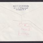Flugpost Brief Air Mail Berlin Privatganzsache + Bund ZuF Pan American Erstflug