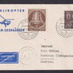 MED Helikopter Flugpost Brief Air Mail Berlin MIF Glocke + Reuter Berlin Sandham