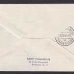 Flugpost Brief Air Mail Berlin toller Umschlag mit rotem Bestätigungsstempel