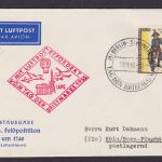 Flugpost Brief Air Mail Berlin toller Umschlag mit rotem Bestätigungsstempel