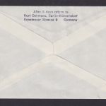 Flugpost Brief Air France Berlin Privatganzsache 2 WST Heuss + Bauten auf