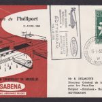 Helikopter Flugpost Brief Air Mail Sabena Belgien toller Umschlag Brüsssel
