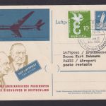 Flugpost Brief Air Mail Berlin Privatganzsache USA Präsident Eisenhower in