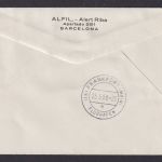 Flugpost Brief Air Mail Lufthansa Spanien Barcelona Frankfurt toller Umschlag