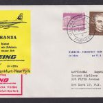 Flugpost Brief Air Mail MIF Bund Beethoven + Berlin Bauten Lufthansa Boeing Jet