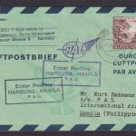 Flugpost Brief Air Mail Berlin Ganzsache schöne Destination 1. Postflug Hamburg
