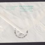 Flugpost Brief Air Mail Olympia Flug Sport Frankfurt Rom Italien Lufthansa
