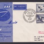 Flugpost Brief Air Mail Österreich schöne Frankatur Vögel SAS Eröffnung Nord -